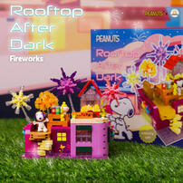 Peanuts Rooftop After Dark Building Blocks - Fireworks
