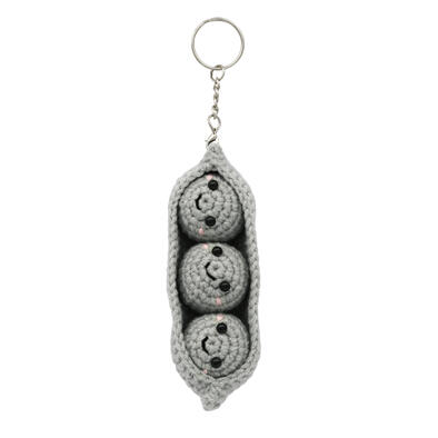 playpop Crochet Keychain Peas - Grey