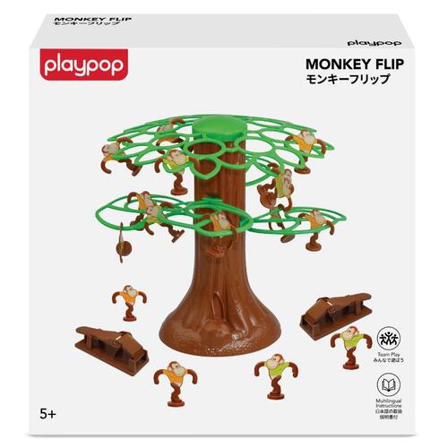 playpop Tumblin Pandas & Monkey Flip Family Game playset