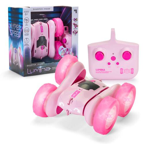 Sharper Image  玩具遙控翻轉特技車 - 粉紅LED版