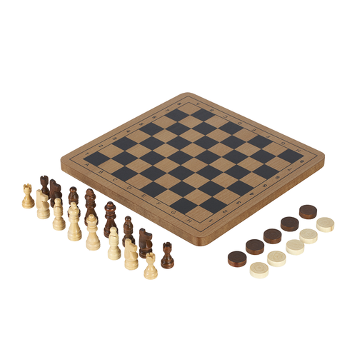 Play Pop 2 In 1 Chess & Checker Strategy Game