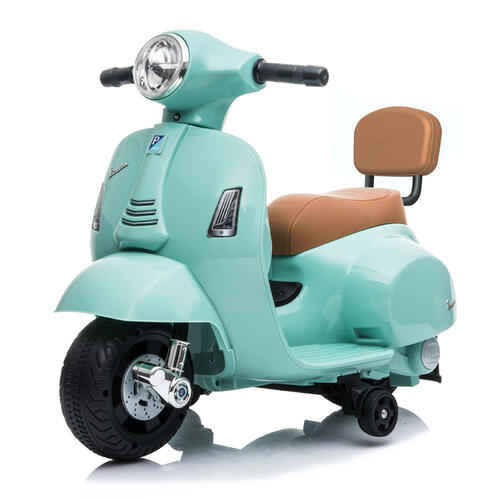 Mini Vespa Gts Scooter Electric Ride On - Light Blue