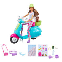 Barbie Holiday Fun Doll Scooter And Accessories