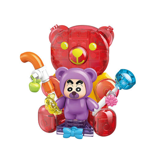 Qman Keepplay 蠟筆小新 小熊軟糖造型積木