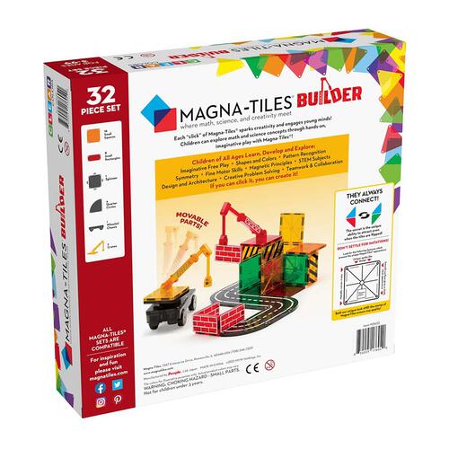 Magna-Tiles 磁力片積木玩具 - 小小建築師 32 塊套裝