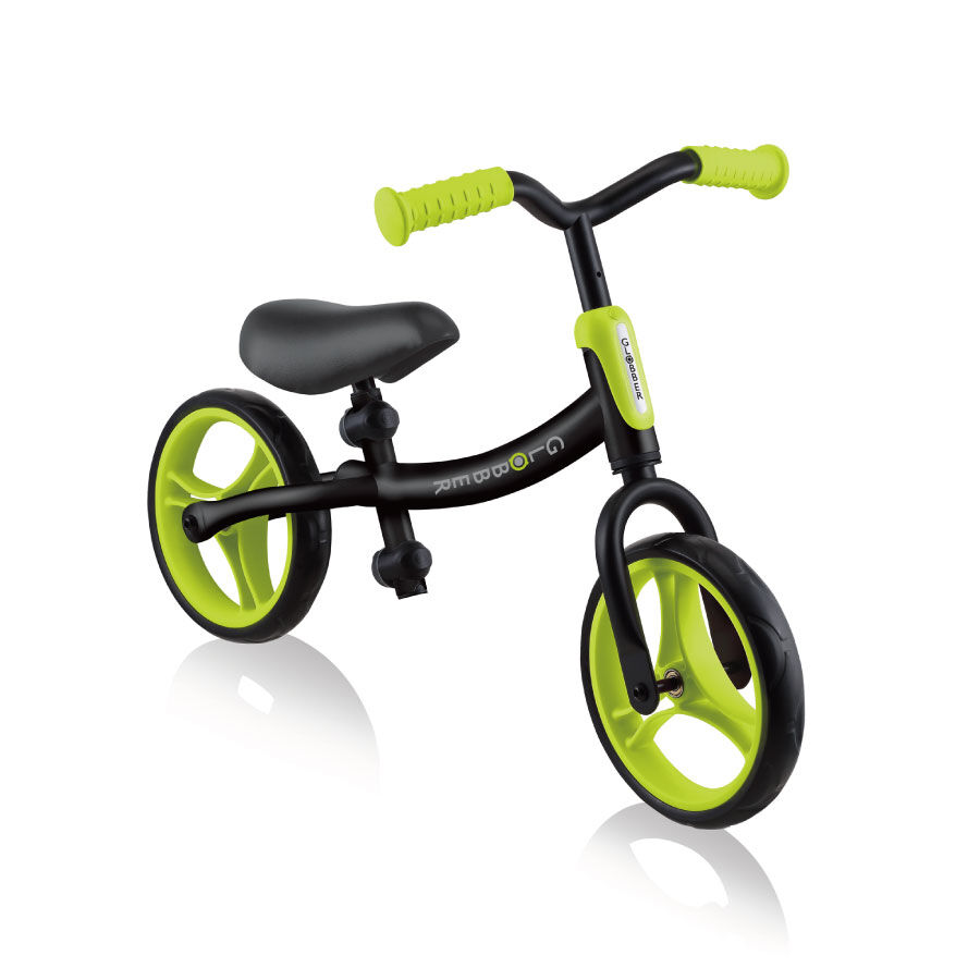 Black & Green Globber GO BIKE Adjustable Balance Training Bike for Toddlers 