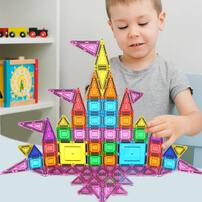 Picassotiles 100pc Nano Magnetic Building Tiles Construction Set With Pencil Box