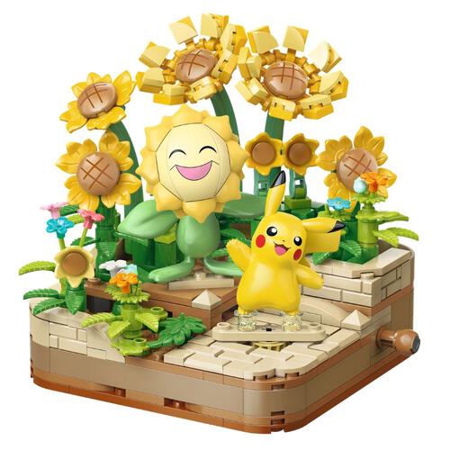 Qman Keeppley Pikachu & Sunflora Hide And Seek In Sunflower Field