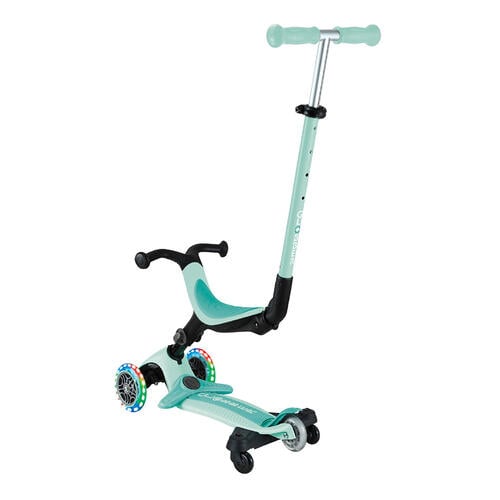 Globber高樂寶 Go&bull;Up Active Lights 360&deg; 三合一可折疊發光滑板車 - 薄荷綠色