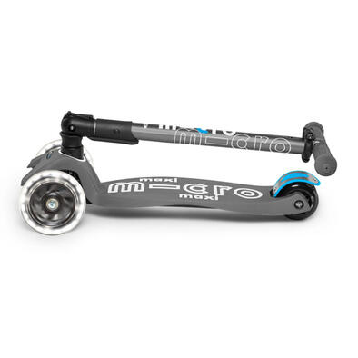 Micro Mobility Maxi Micro Deluxe Foldable Led Volcano Grey