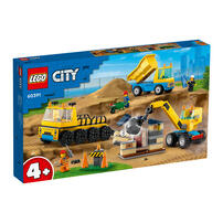 LEGO樂高城市系列 Construction Trucks and Wrecking Ball Crane 60391