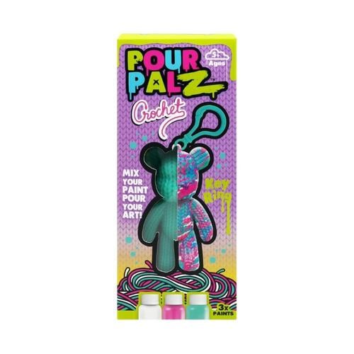 Pour Palz W4 Crochet Mini Paint Bear  - Assorted (1 Pc)