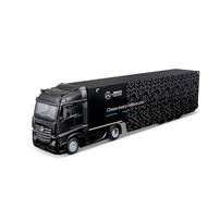 Bburago 1:43 Mercedes Benz Racing Hauler With Mercedes Benz F1W15 Diecast