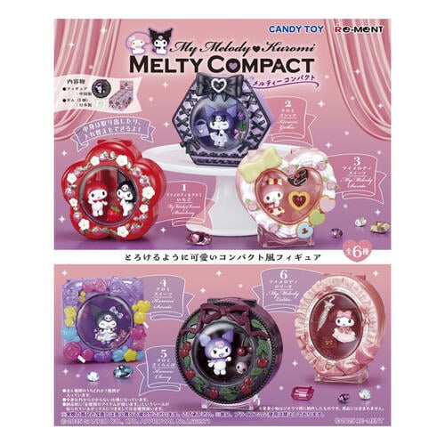 Re-ment My Melody & Kuromi Melty Compact - Blind Box (1 Pc)