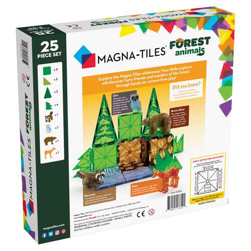 Magna-Tiles - 森林動物磁力積木 25件裝