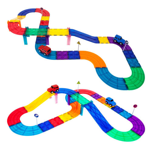 Picasso Tiles Race Track Building Blocks (30 Pieces)