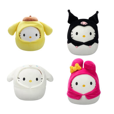 Squishmallows Sanrio Hello Kitty Friend Hoodies 8 Inch Plush (1 Piece) - Assorted