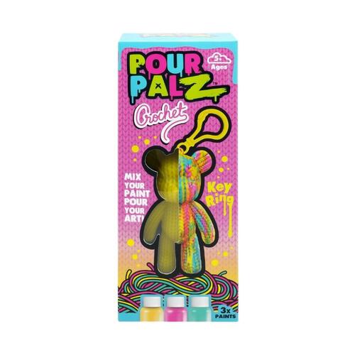 Pour Palz W4 Crochet Mini Paint Bear  - Assorted (1 Pc)