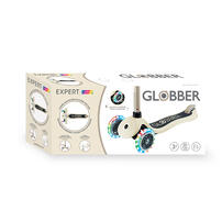 Globber高樂寶 Expert發光三輪滑板車 - 沙棕色
