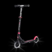 Globber高樂寶 Flow Element Junior Lights 兩輪可折疊發光滑板車 黑粉紅色