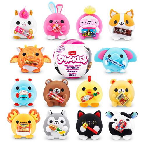 5 Surprise Snackles Soft Toy - Assorted