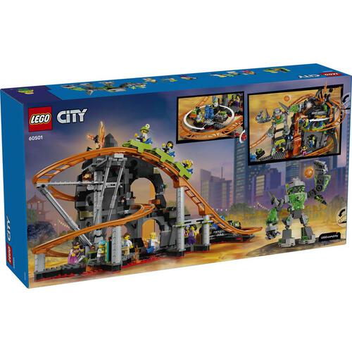 LEGO樂高城市系列 熔岩國度雲霄飛車樂園