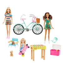 Barbie Holiday Fun Doll Bicycle And Accessories