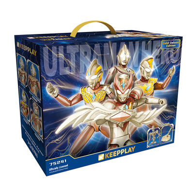 Qman Keepplay Ultraman台座可動系列 超人迪加&托利加&帝卡閃耀套裝