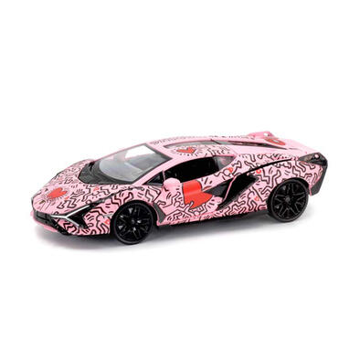 RMZ 1:32 Lamborghini Sian X Keith Haring - Pink (The Love Heart)