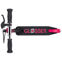 Globber高樂寶 Flow Element Junior Lights 兩輪可折疊發光滑板車 黑粉紅色