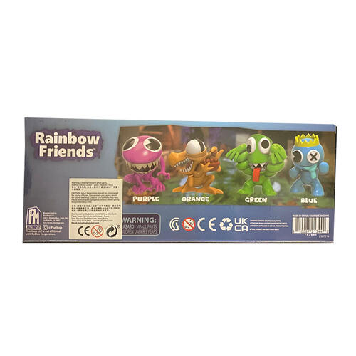 Rainbow Friends Purple, Orange, Green & Blue Figure 4-Pack (Neon