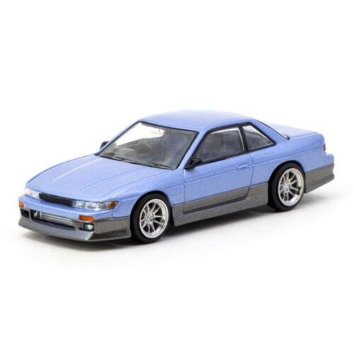 Tarmac Works 1/64 Vertex Nissan Silvia S13 Blue/Grey - Global64