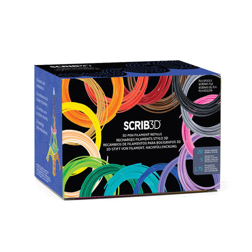 SCRIB3D PLA Filament Refills (1.75mm-20 Colors)