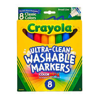 Crayola繪兒樂 經典可水洗粗頭標記筆8支裝