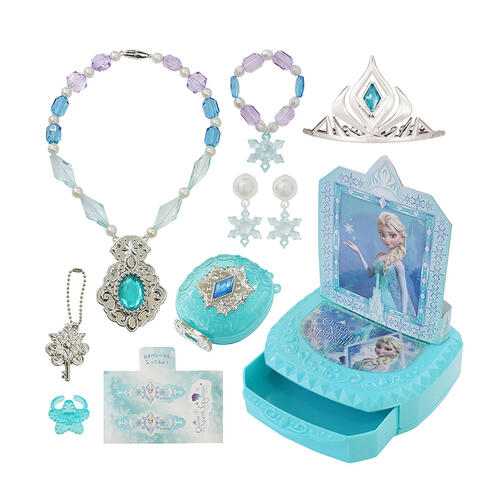 Disney Frozen迪士尼魔雪奇緣 皇冠首飾盒禮盒套裝