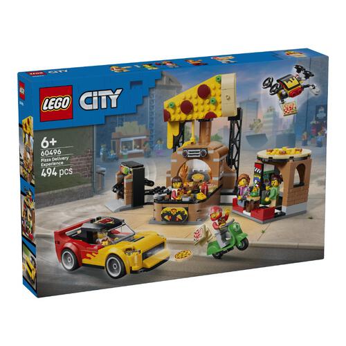 LEGO樂高城市系列 Pizza外賣體驗交通工具套裝 60496