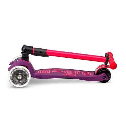 Micro Mobility Maxi Deluxe Foldable Neon Led Ultra Pink