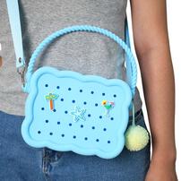 playpop 深藍色硅膠手袋