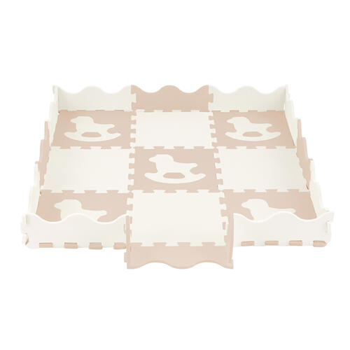 Baby Star 9塊裝動物併接遊戲地墊 - 白馬