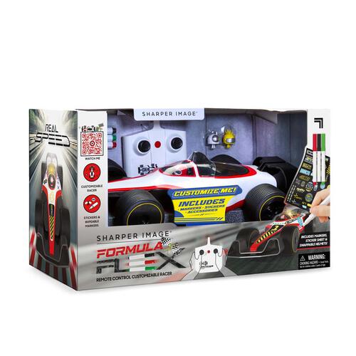 Sharper Image  Toy RC Formula Flex Racer Doodle - Red and White