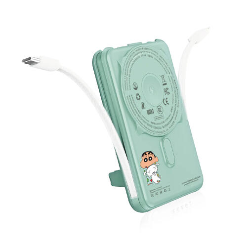 (特別訂購)XPower x 蠟筆小新 M10C+ 6合1 10000mAh多功能迷你20W PD3.0+ 磁吸無線快充移動電源 SC1 (綠色)