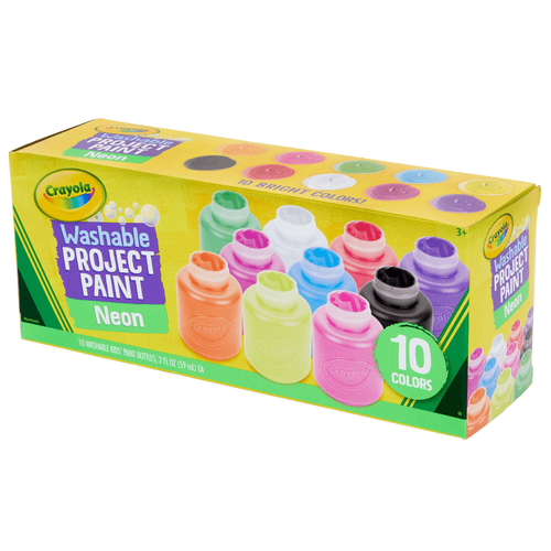 Crayola繪兒樂 10色熒光效果可水洗兒童顏料