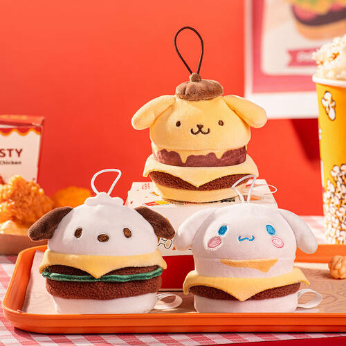 Sanrio Characters漢堡包系列毛絨捏捏樂 - 隨機發貨