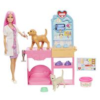 Barbie Fast Cast Veterinarian Clinic Doll And Accessories