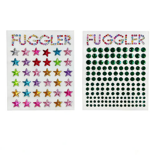 Fuggler 寶石貼紙 - 五角星形寶石 + 純色水鑽