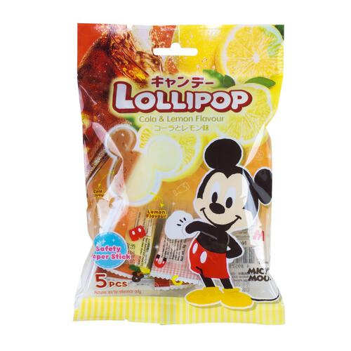 Disney Mickey Lollipop Coke And Lemon 5 Pieces