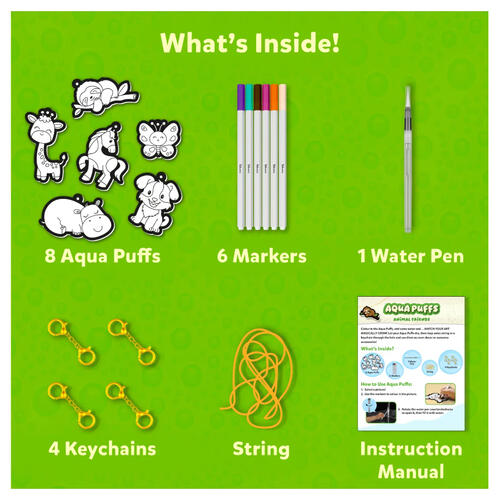 Skillmatics Aqua Puffs Animals 3D Art Kit