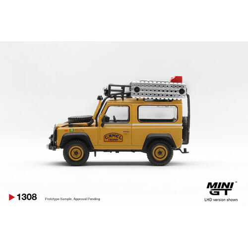 (網店預購) MINI GT Land Rover Defender 90 1985 Camel Trophy Borneo Team Brazil / Blister Packaging (預計2026年10月發貨)