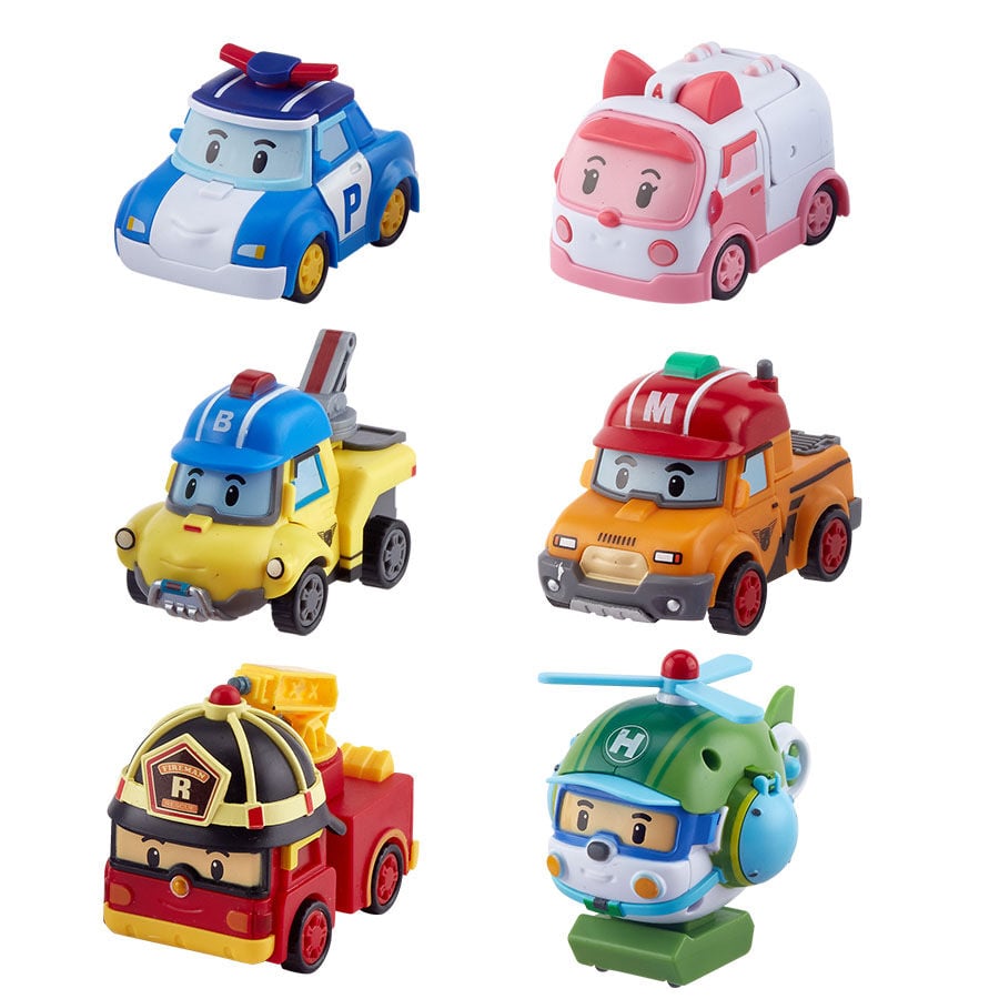 Robocar Poli Transforming Mini Rescue Deluxe 6 Pieces Set