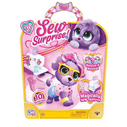 Little Live Pets Scruff-a-luvs Sew Surprise Playset Series 1 - Purple